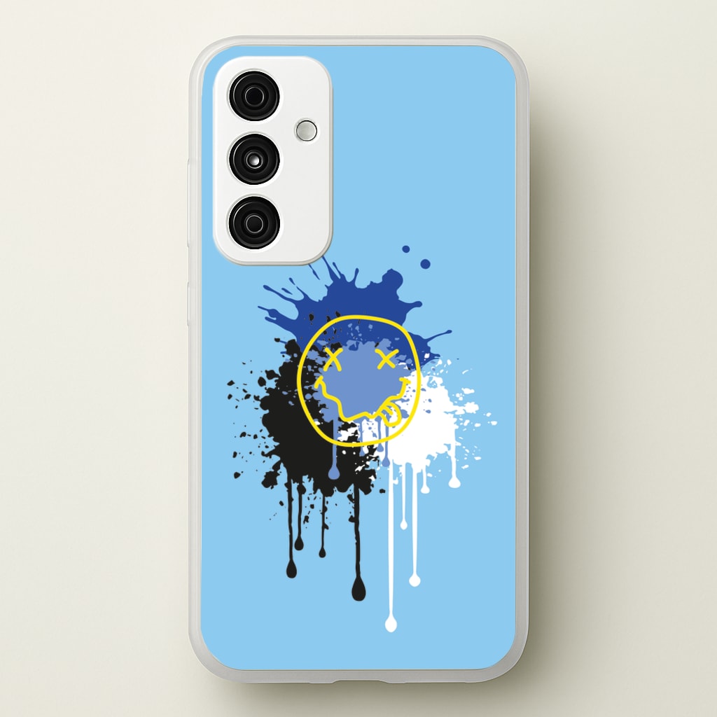 Blue Graffiti - Skate Aesthetic - Skate Aesthetic Phone Case for Galaxy A55