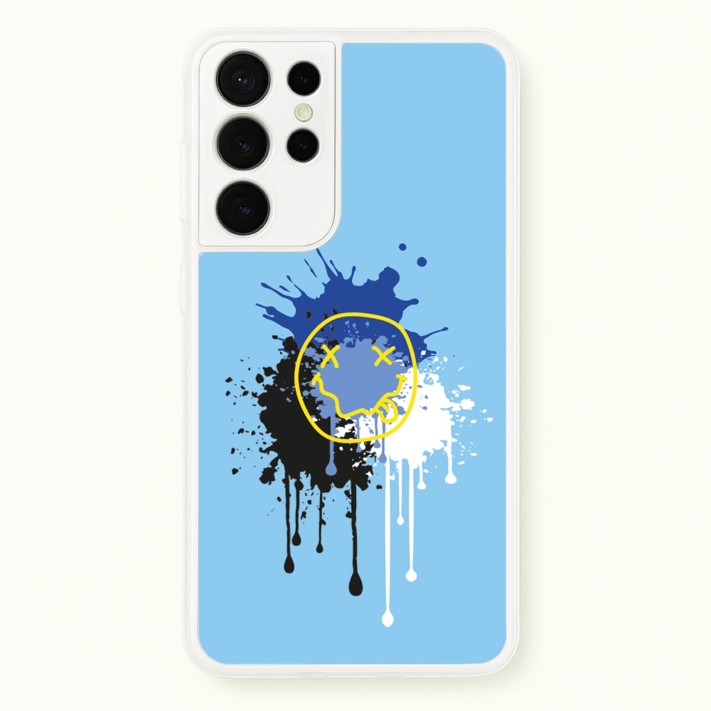 Blue Graffiti - Skate Aesthetic - Skate Aesthetic Phone Case for Galaxy S21 Ultra
