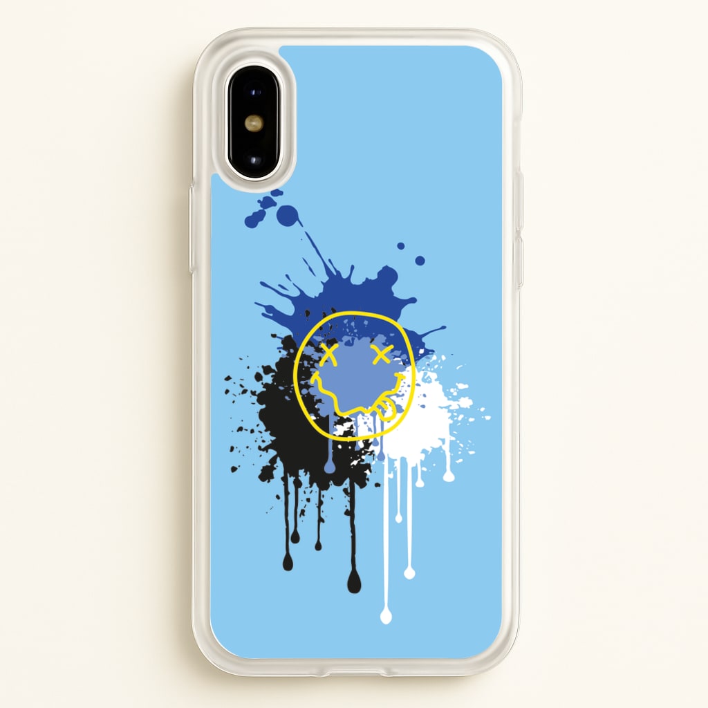 Blue Graffiti - Skate Aesthetic - Skate Aesthetic Phone Case for iPhone X / XS