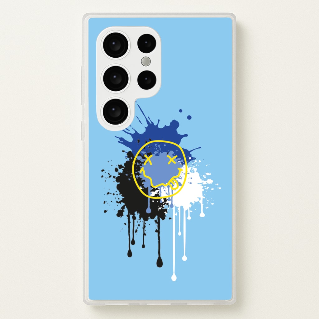 Blue Graffiti - Skate Aesthetic - Skate Aesthetic Phone Case for Galaxy S24 Ultra