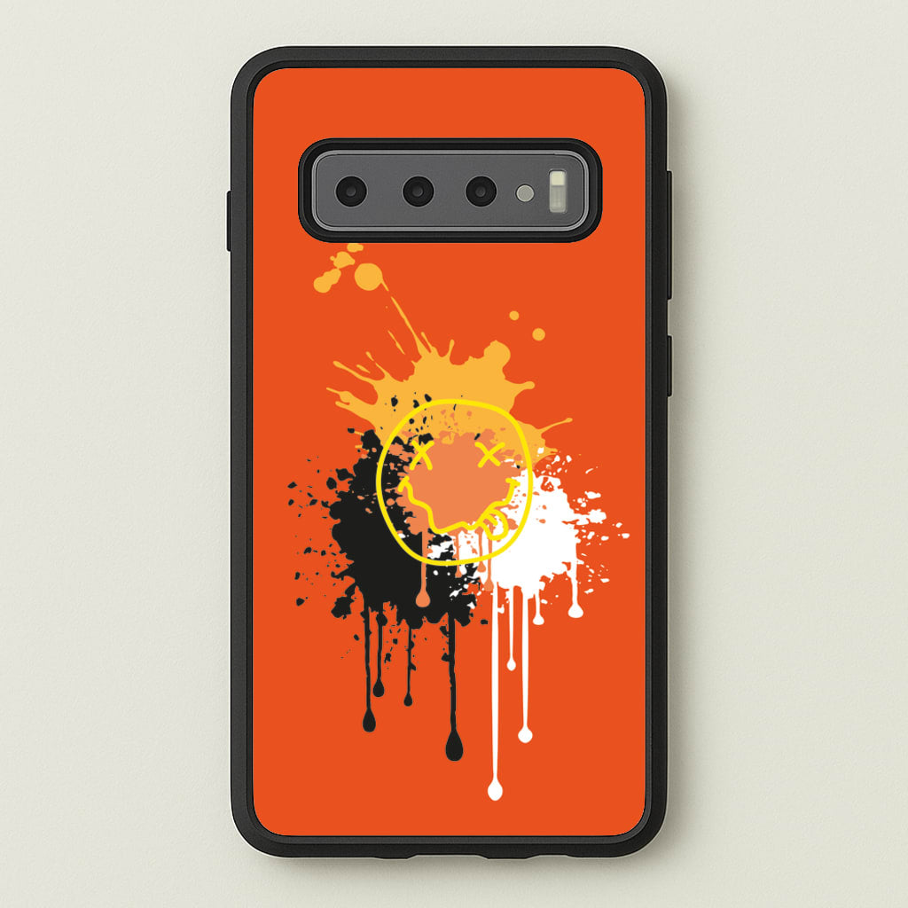 Orange Graffiti - Skate Aesthetic - Skate Aesthetic Phone Case for Galaxy S10 Plus