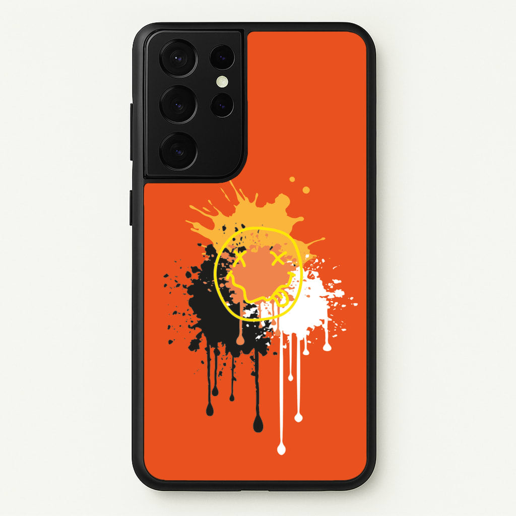 Orange Graffiti - Skate Aesthetic - Skate Aesthetic Phone Case for Galaxy S21 Ultra