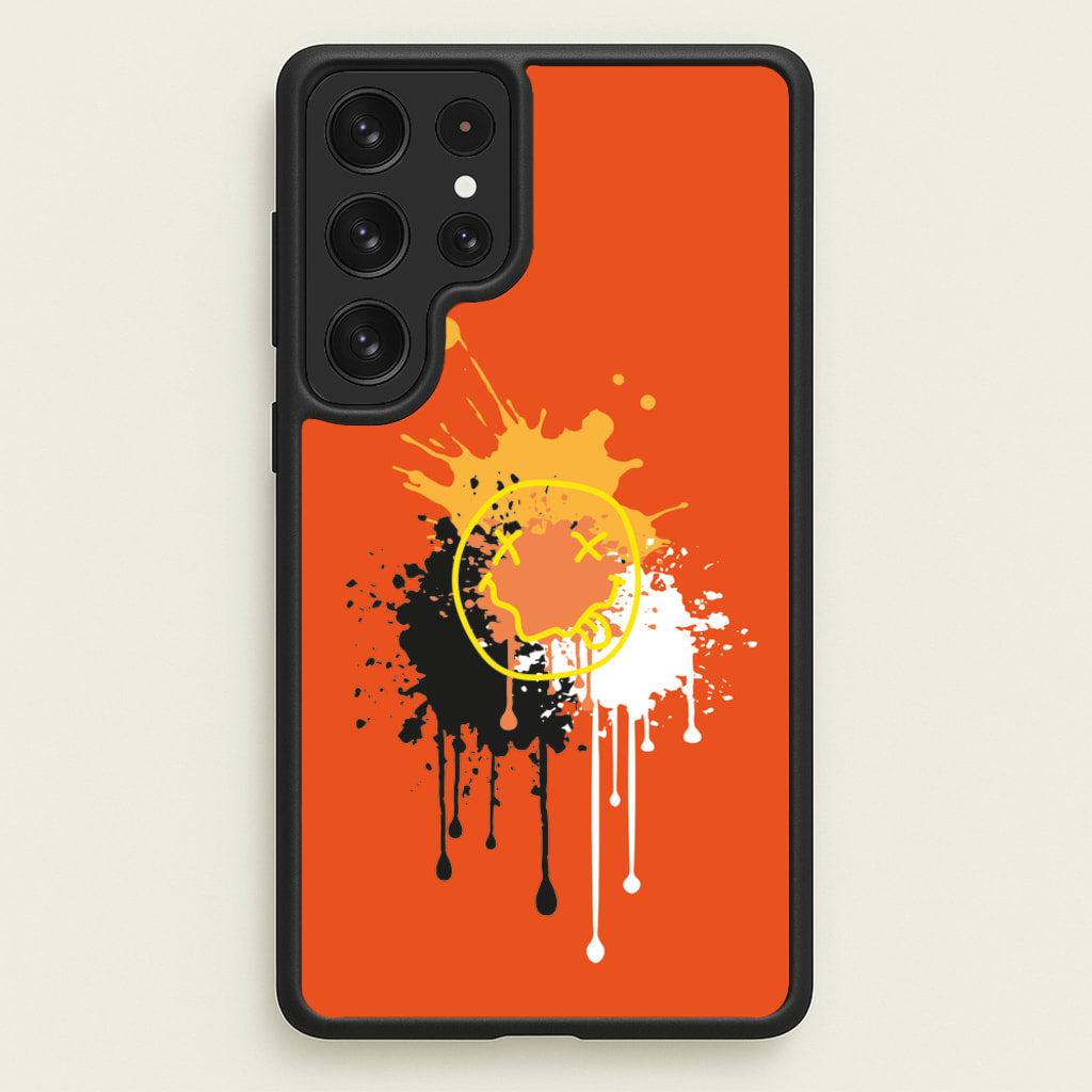 Orange Graffiti - Skate Aesthetic - Skate Aesthetic Phone Case for Galaxy S23 Ultra