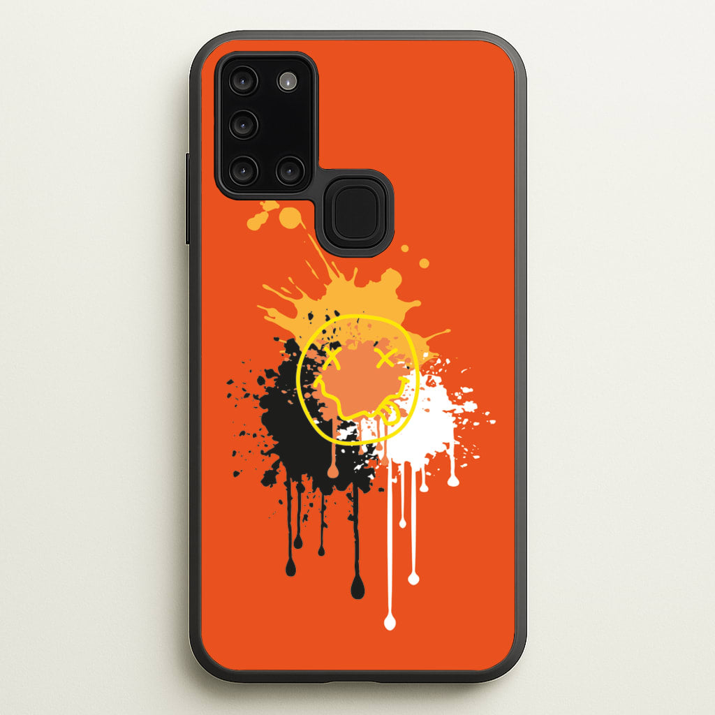 Orange Graffiti - Skate Aesthetic - Skate Aesthetic Phone Case for Galaxy A21s