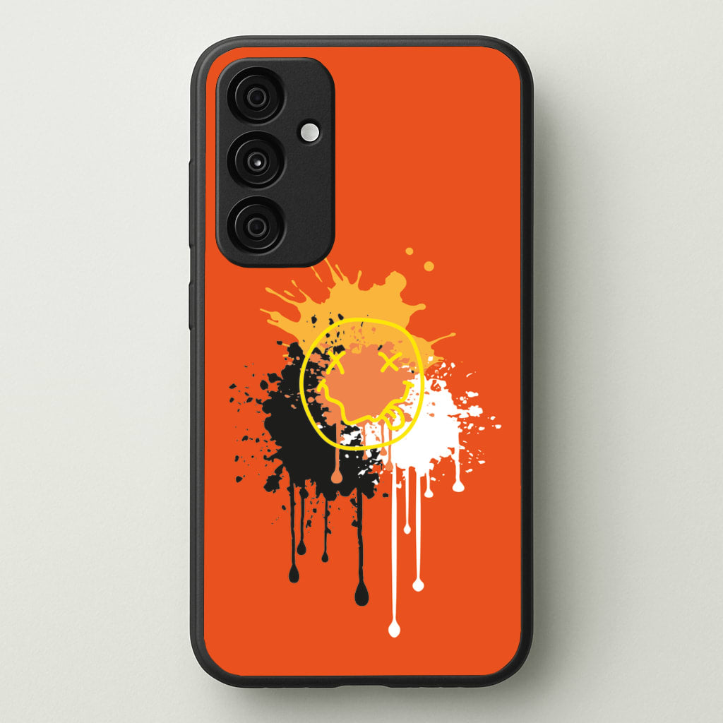 Orange Graffiti - Skate Aesthetic - Skate Aesthetic Phone Case for Galaxy A55