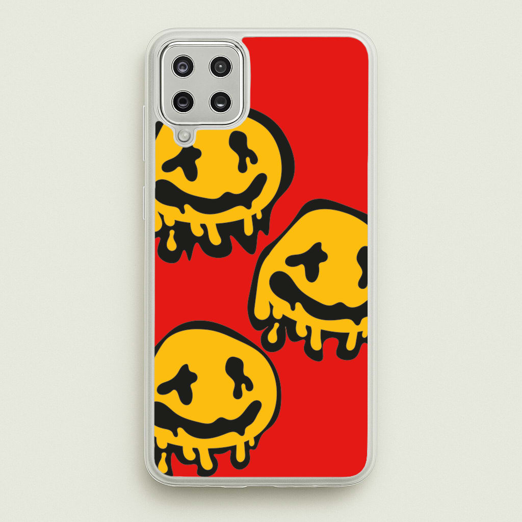 Dripping Smiley - Skate Aesthetic - Skate Aesthetic Phone Case for Galaxy A12