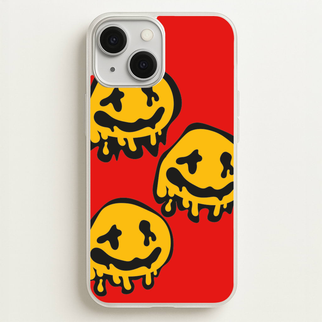 Dripping Smiley - Skate Aesthetic - Skate Aesthetic Phone Case for iPhone 13