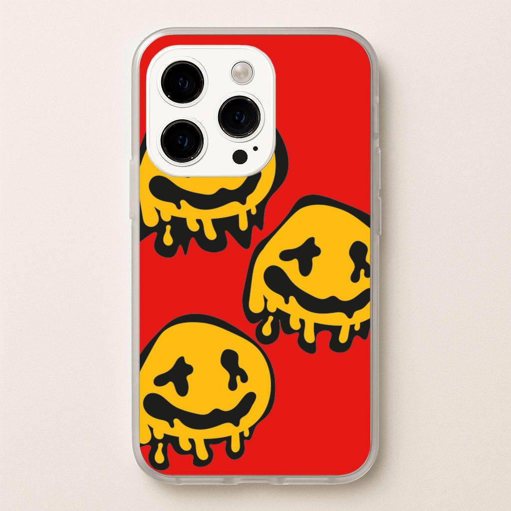 Dripping Smiley - Skate Aesthetic - Skate Aesthetic Phone Case for iPhone 15 Pro