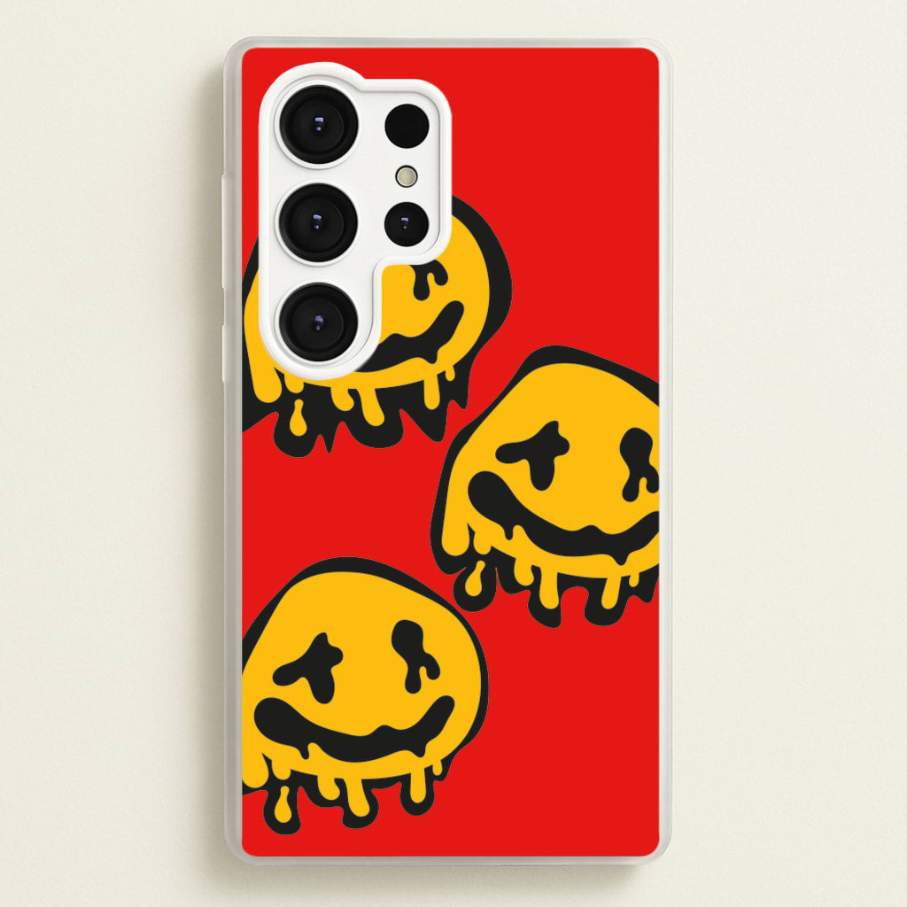 Dripping Smiley - Skate Aesthetic - Skate Aesthetic Phone Case for Galaxy S25 Ultra