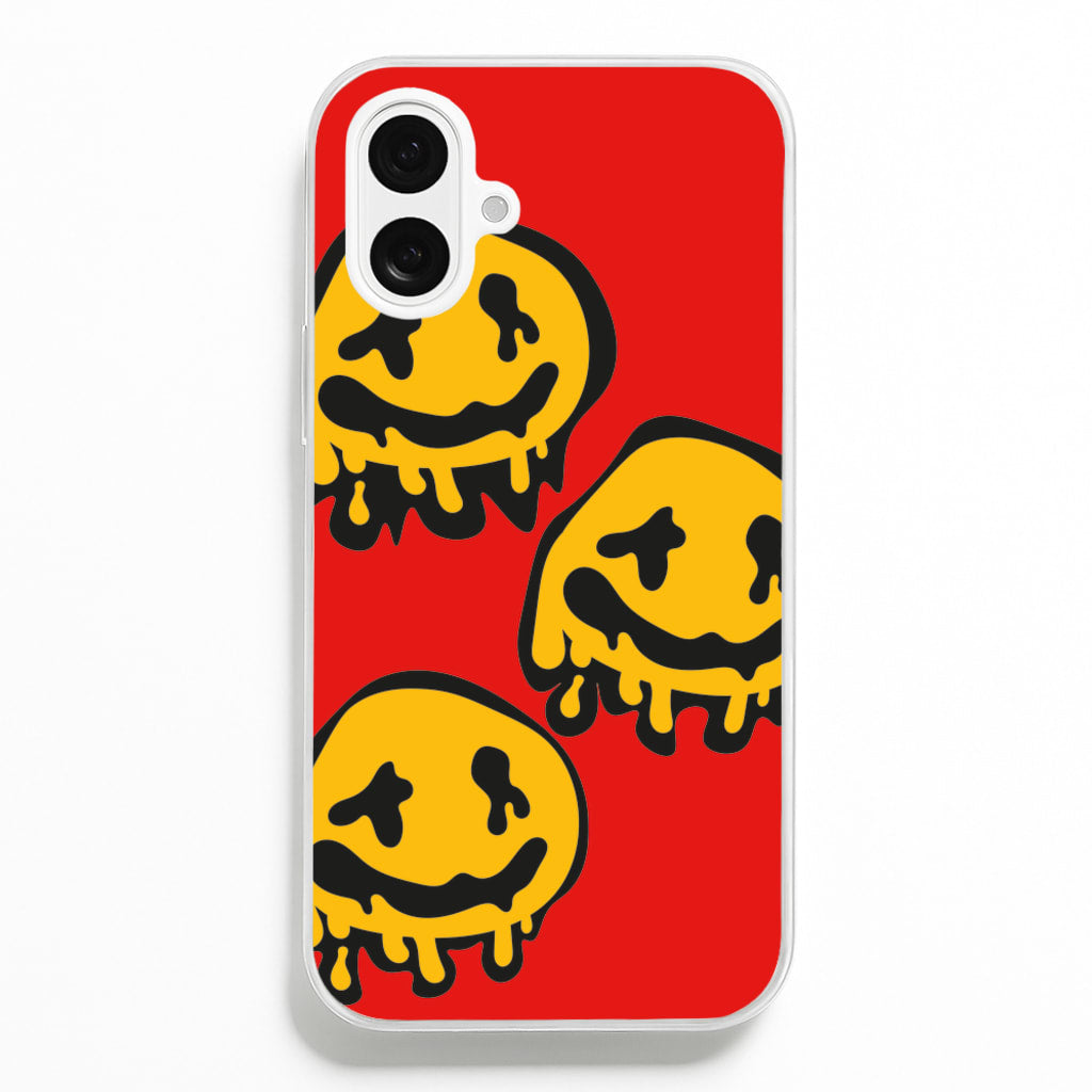 Dripping Smiley - Skate Aesthetic - Skate Aesthetic Phone Case for iPhone 16 Plus