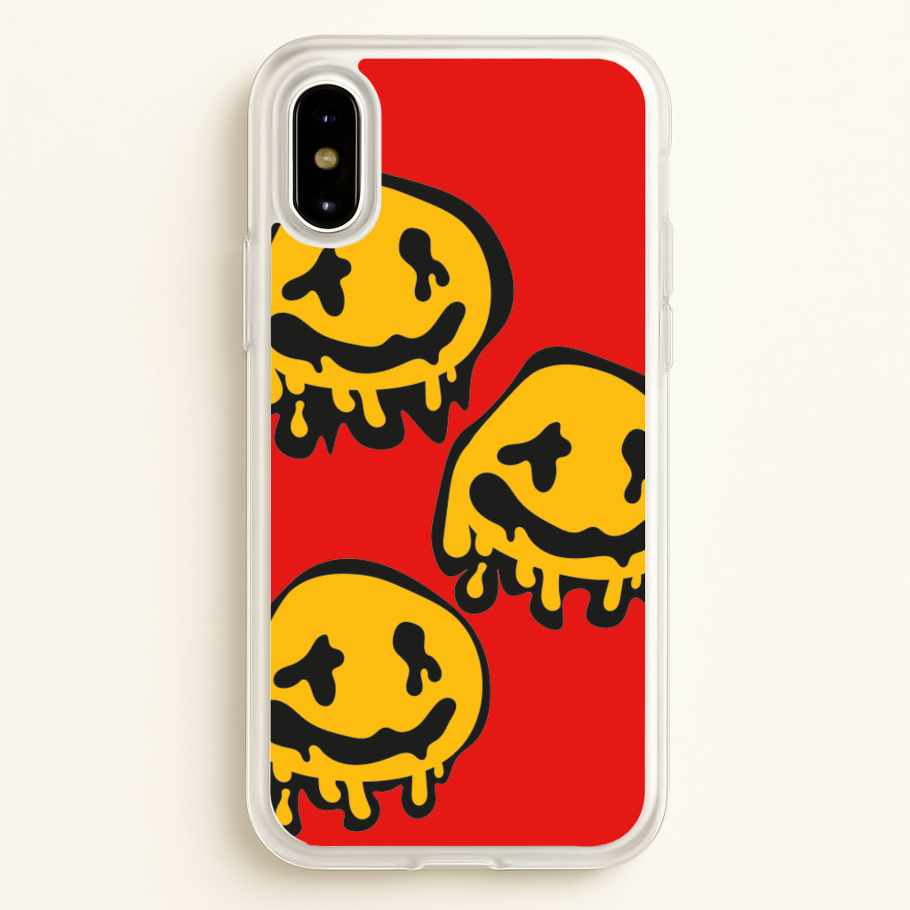 Dripping Smiley - Skate Aesthetic - Skate Aesthetic Phone Case for iPhone X / XS