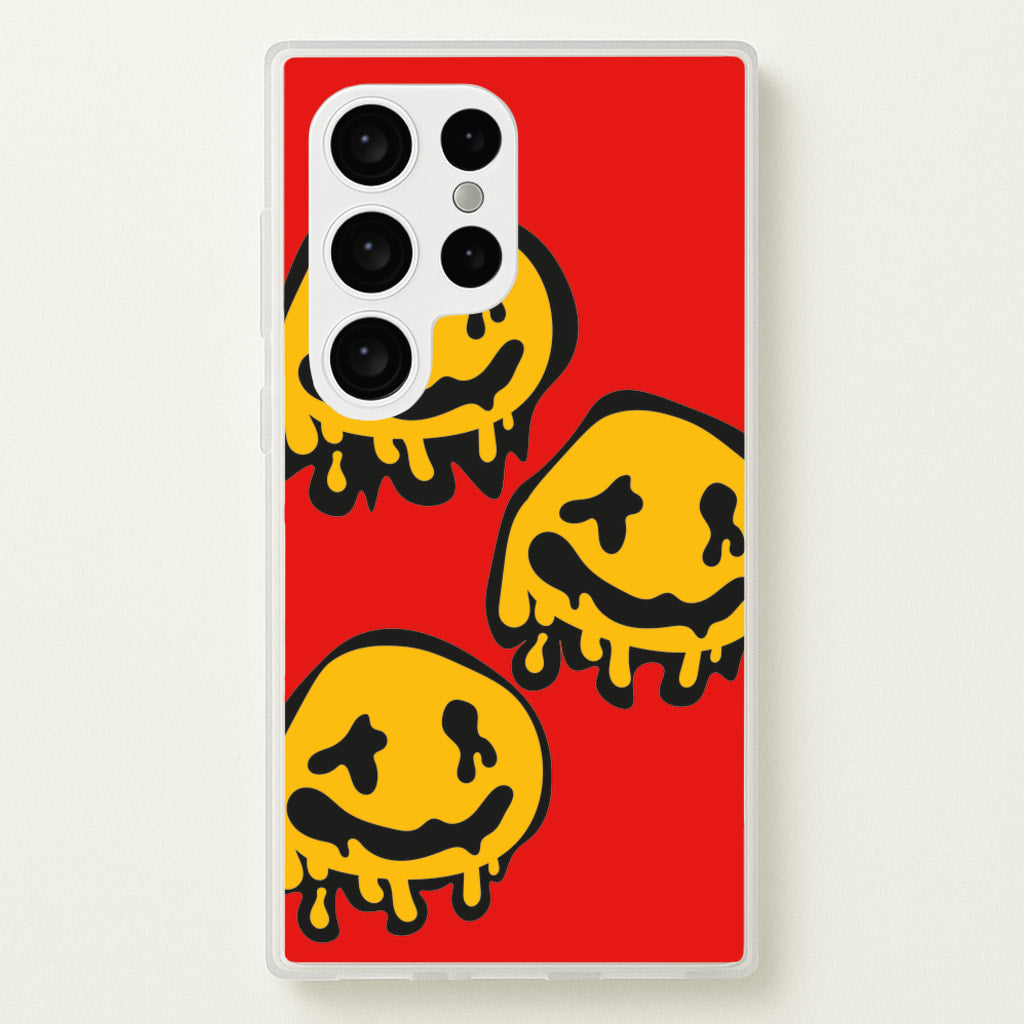 Dripping Smiley - Skate Aesthetic - Skate Aesthetic Phone Case for Galaxy S24 Ultra