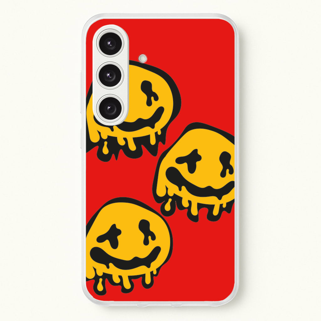Dripping Smiley - Skate Aesthetic - Skate Aesthetic Phone Case for Galaxy S25