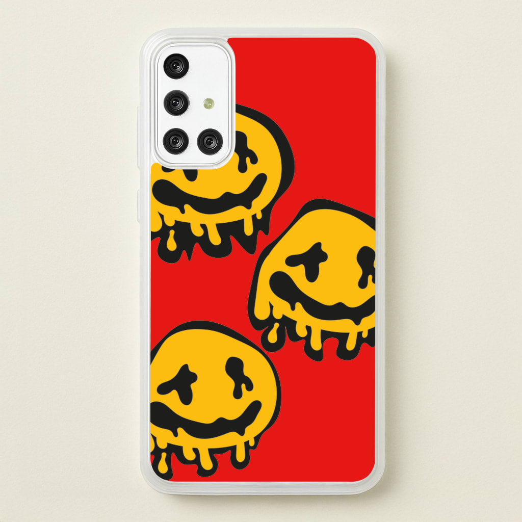 Dripping Smiley - Skate Aesthetic - Skate Aesthetic Phone Case for Galaxy A71