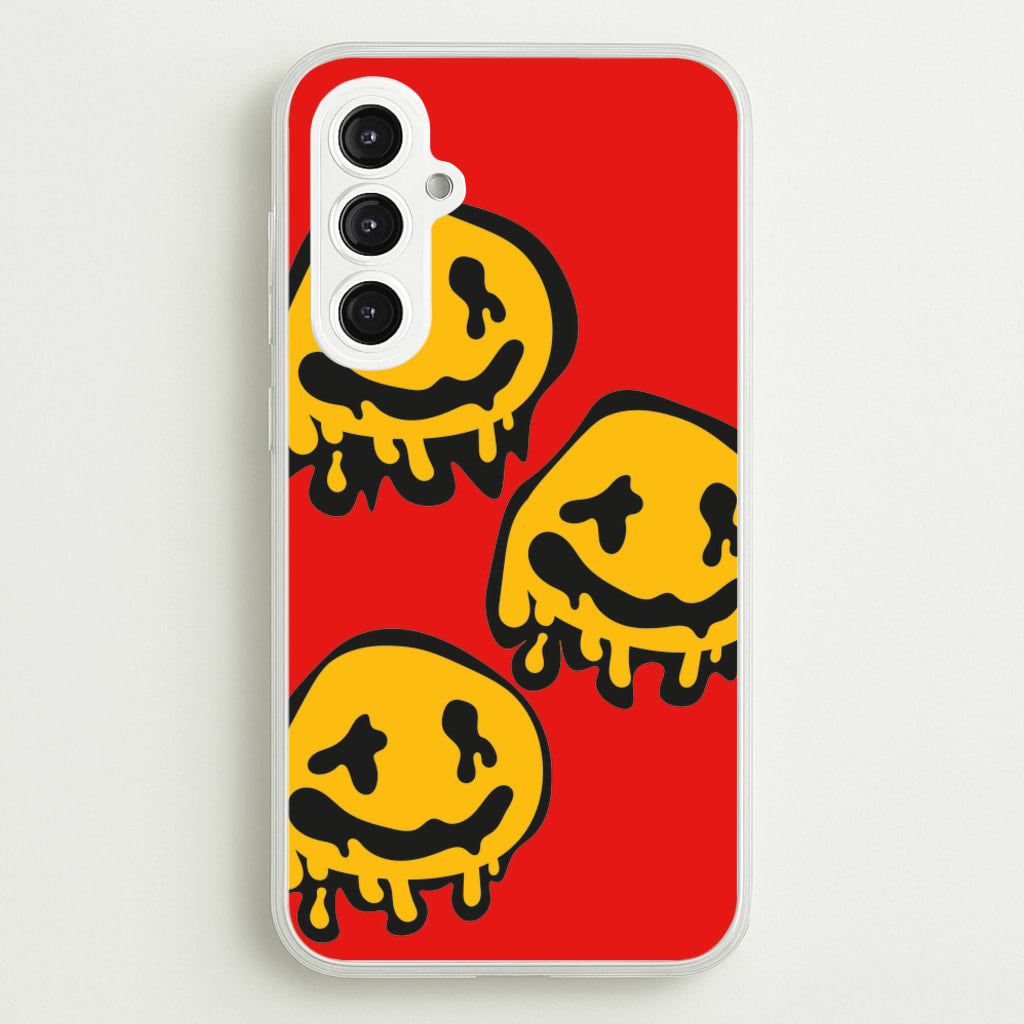 Dripping Smiley - Skate Aesthetic - Skate Aesthetic Phone Case for Galaxy S23FE
