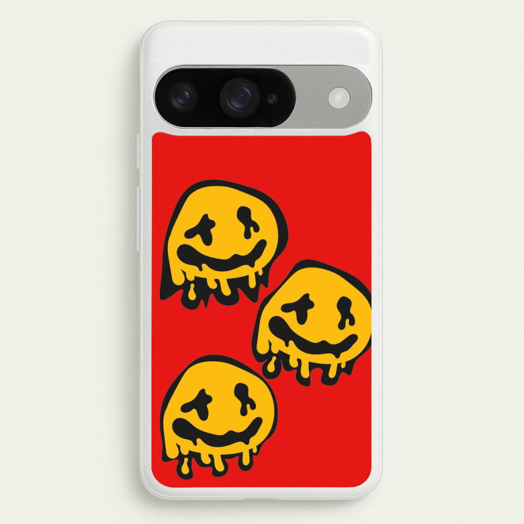 Dripping Smiley - Skate Aesthetic Phone Case for Google Pixel 10 / 10 Pro