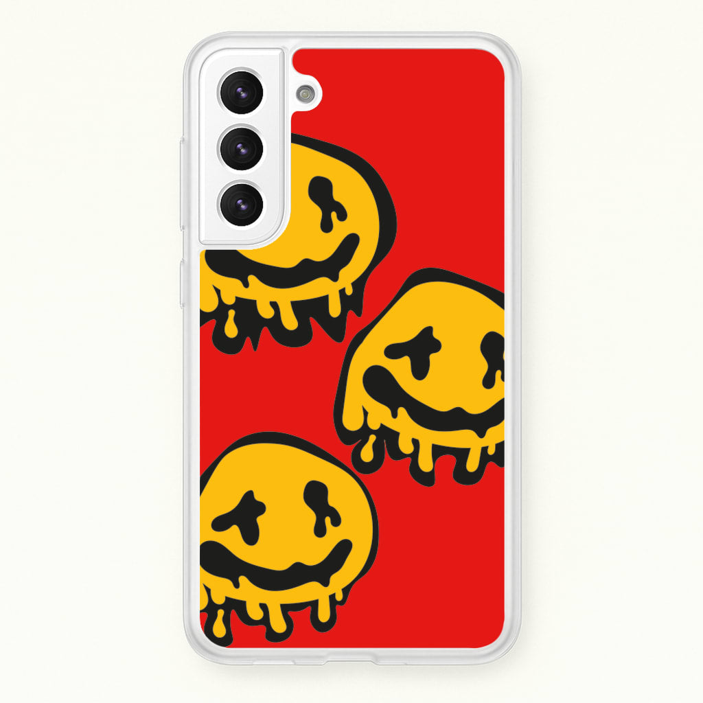 Dripping Smiley - Skate Aesthetic - Skate Aesthetic Phone Case for Galaxy S21FE