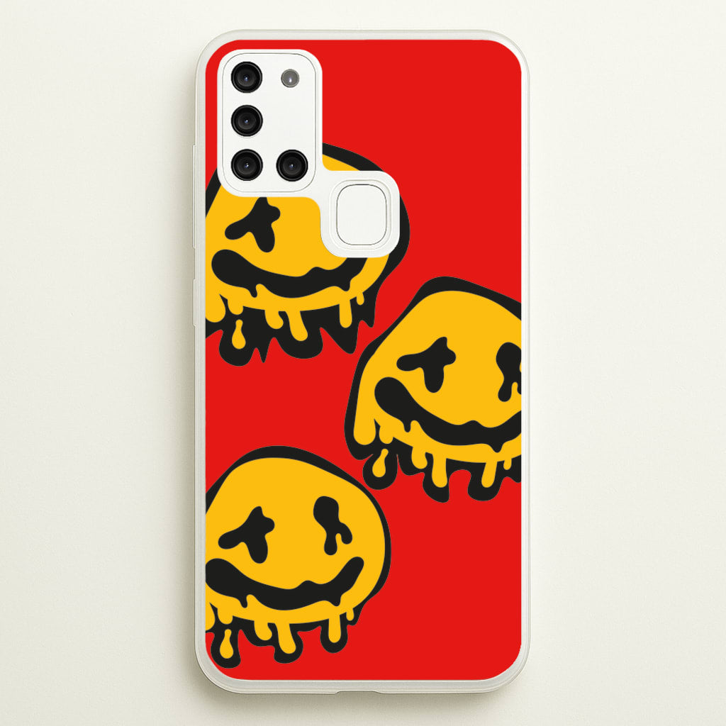 Dripping Smiley - Skate Aesthetic - Skate Aesthetic Phone Case for Galaxy A21s