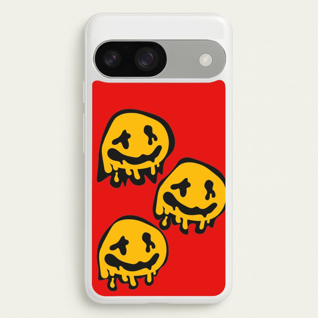 Dripping Smiley - Skate Aesthetic - Skate Aesthetic Phone Case for Google Pixel 9 / 9 Pro