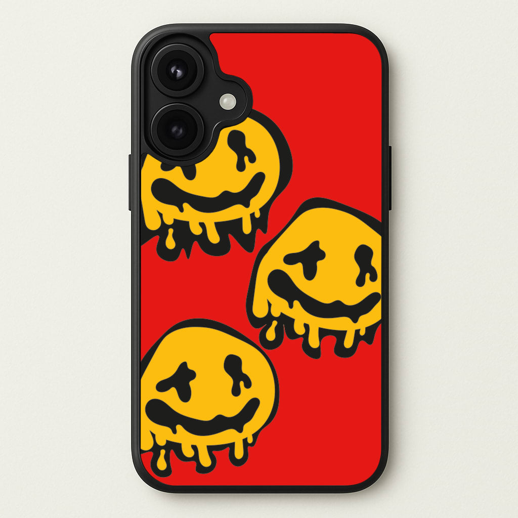 Dripping Smiley - Skate Aesthetic Phone Case for iPhone 17