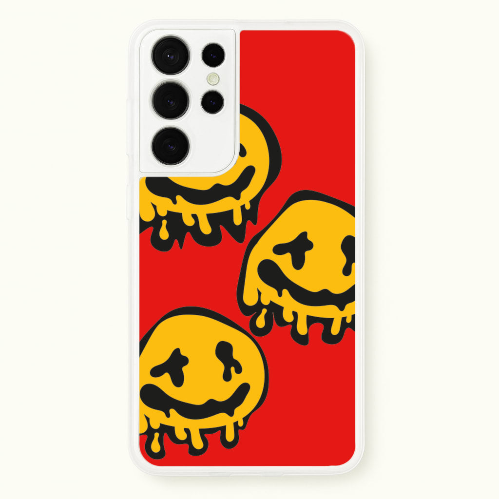 Dripping Smiley - Skate Aesthetic - Skate Aesthetic Phone Case for Galaxy S21 Ultra