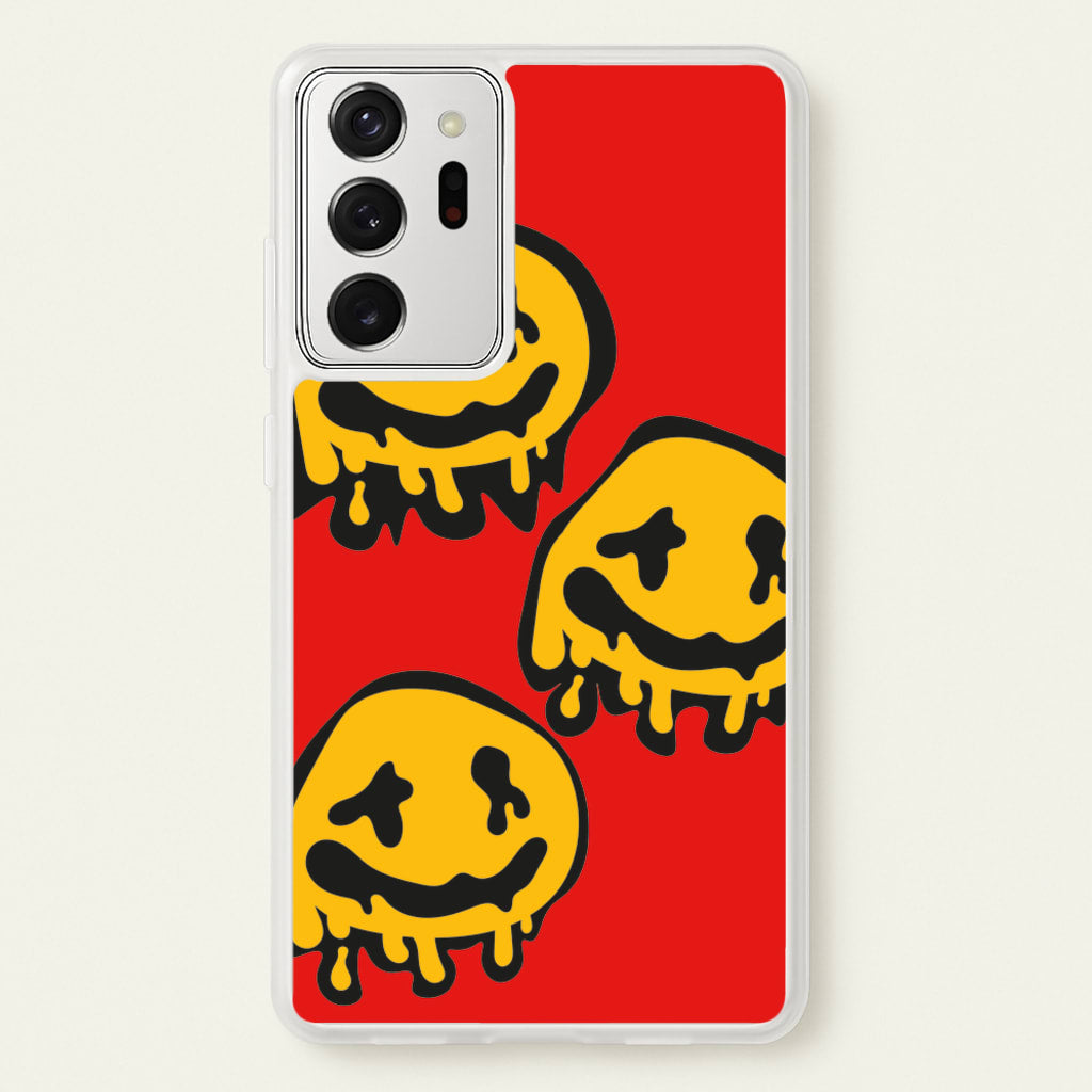 Dripping Smiley - Skate Aesthetic - Skate Aesthetic Phone Case for Galaxy Note 20 Ultra