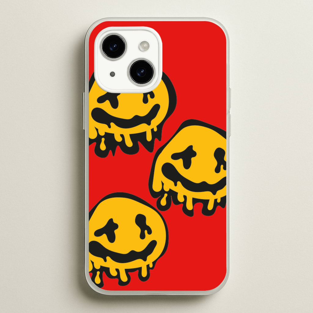 Dripping Smiley - Skate Aesthetic - Skate Aesthetic Phone Case for iPhone 15