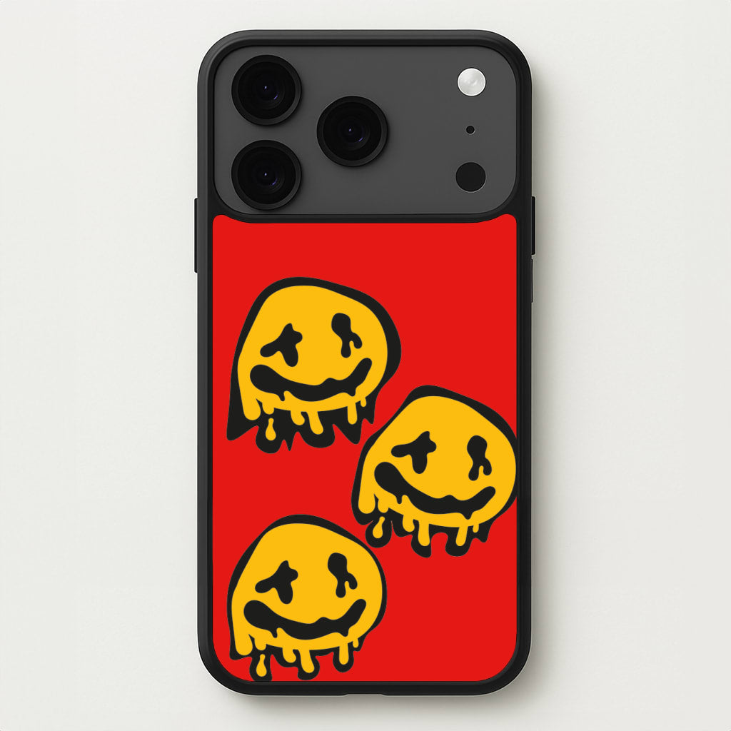 Dripping Smiley - Skate Aesthetic Phone Case for iPhone 17 Pro Max