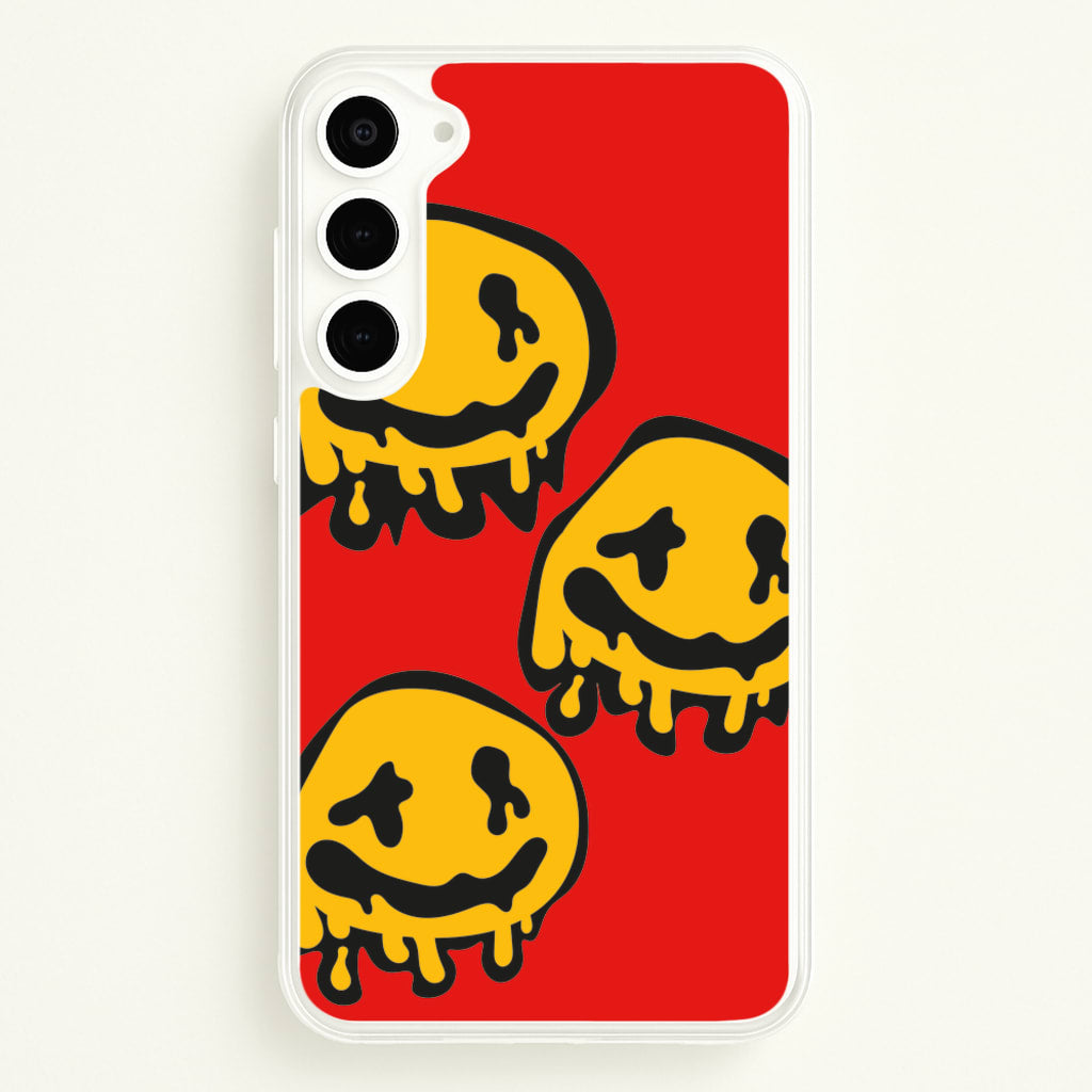 Dripping Smiley - Skate Aesthetic - Skate Aesthetic Phone Case for Galaxy S23 Plus