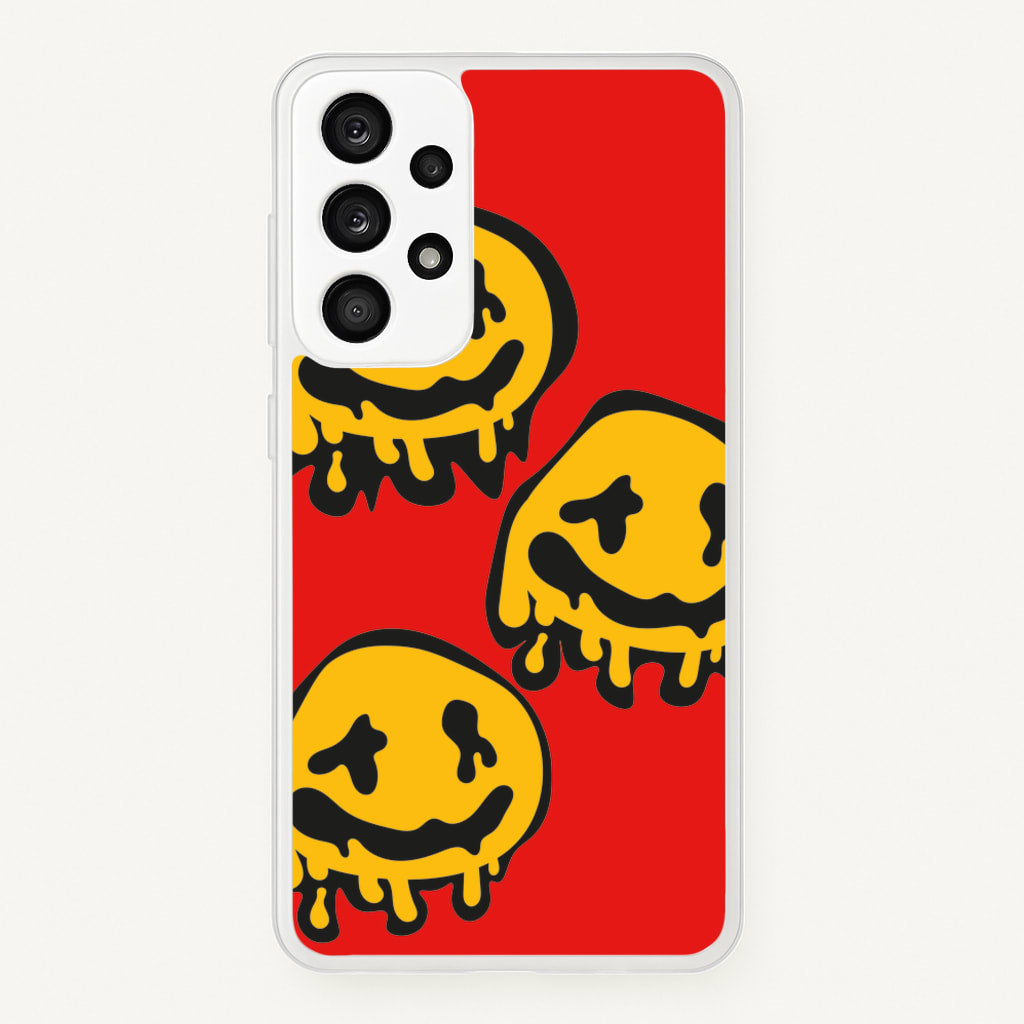 Dripping Smiley - Skate Aesthetic - Skate Aesthetic Phone Case for Galaxy A53
