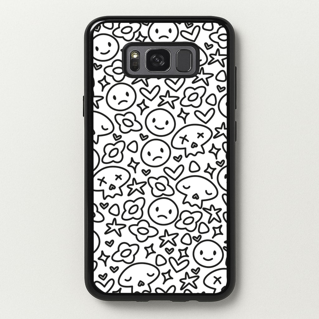 White Skulls - Skate Aesthetic - Skate Aesthetic Phone Case for Galaxy S8 Plus