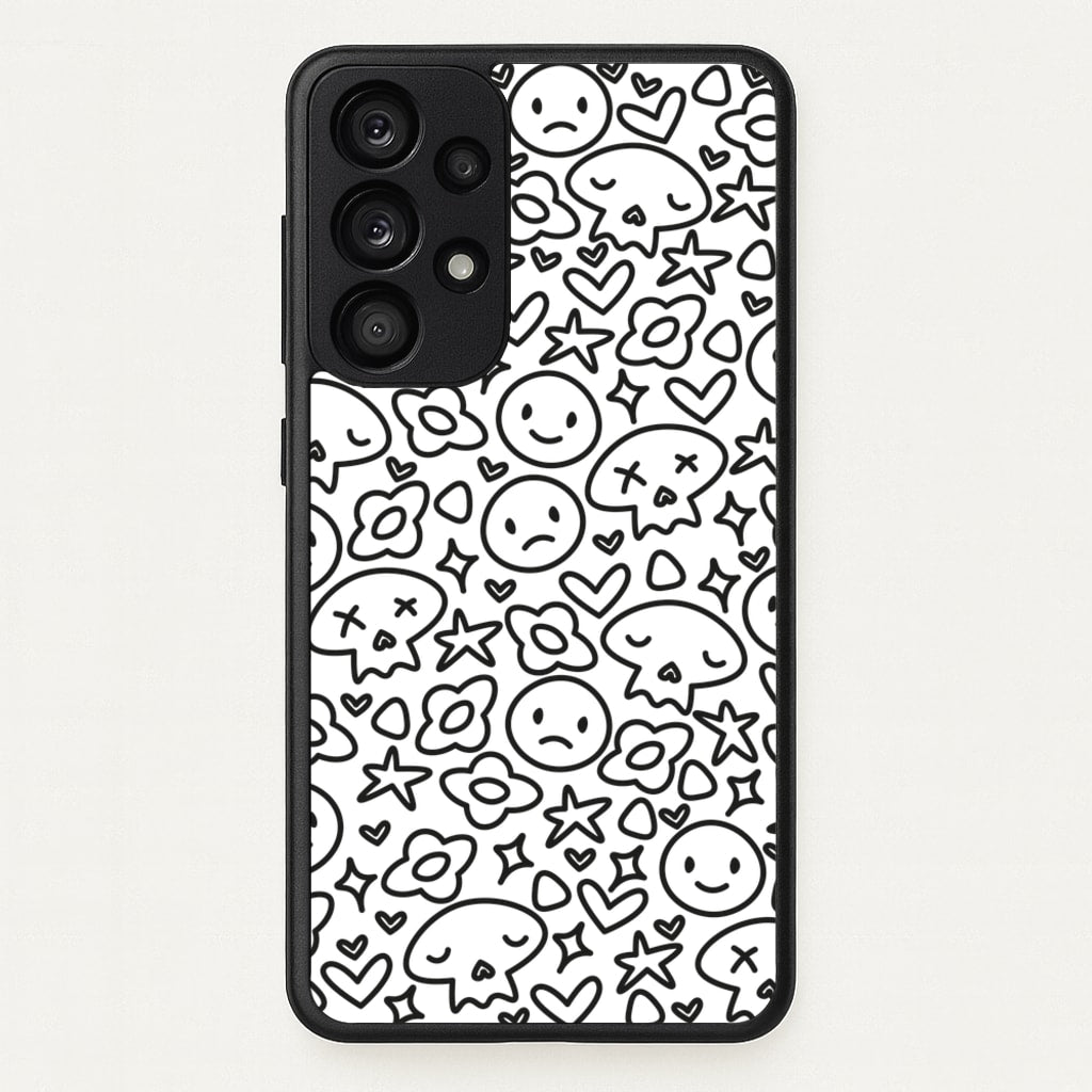 White Skulls - Skate Aesthetic - Skate Aesthetic Phone Case for Galaxy A33