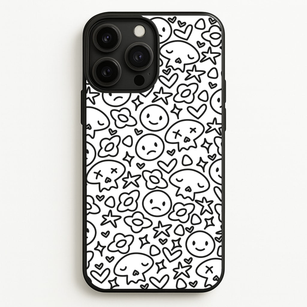 White Skulls - Skate Aesthetic - Skate Aesthetic Phone Case for iPhone 13 Pro Max