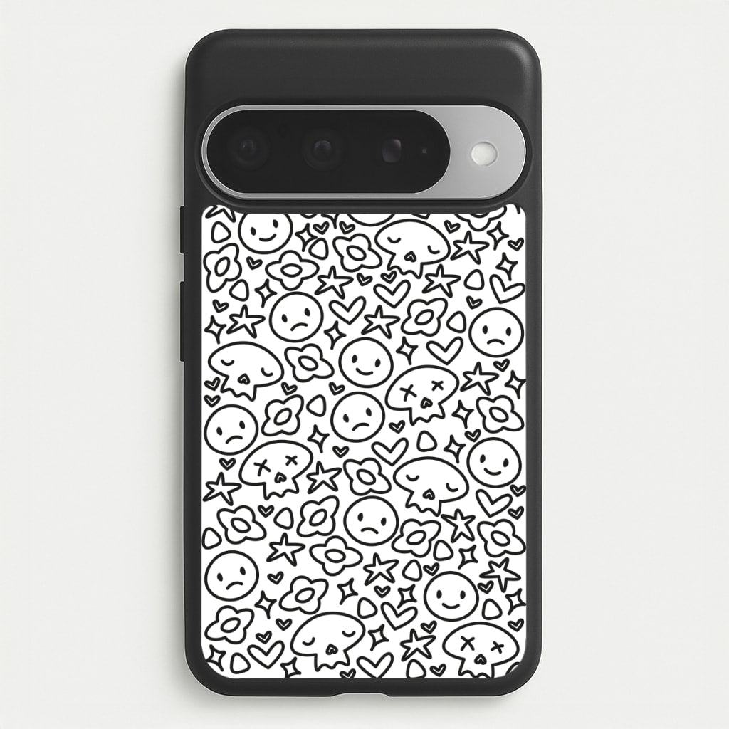 White Skulls - Skate Aesthetic Phone Case for Google Pixel 10 Pro XL