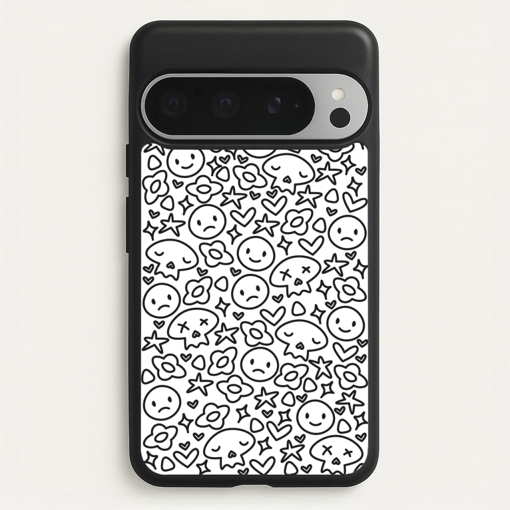 White Skulls - Skate Aesthetic - Skate Aesthetic Phone Case for Google Pixel 9 Pro XL