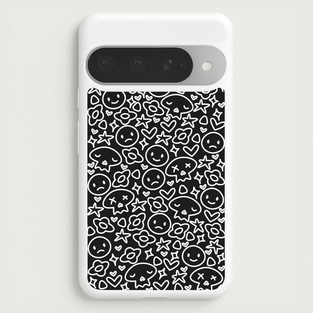 Black Skulls - Skate Aesthetic Phone Case for Google Pixel 10 Pro XL