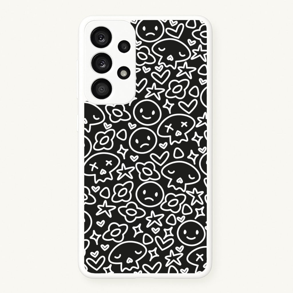 Black Skulls - Skate Aesthetic - Skate Aesthetic Phone Case for Galaxy A33