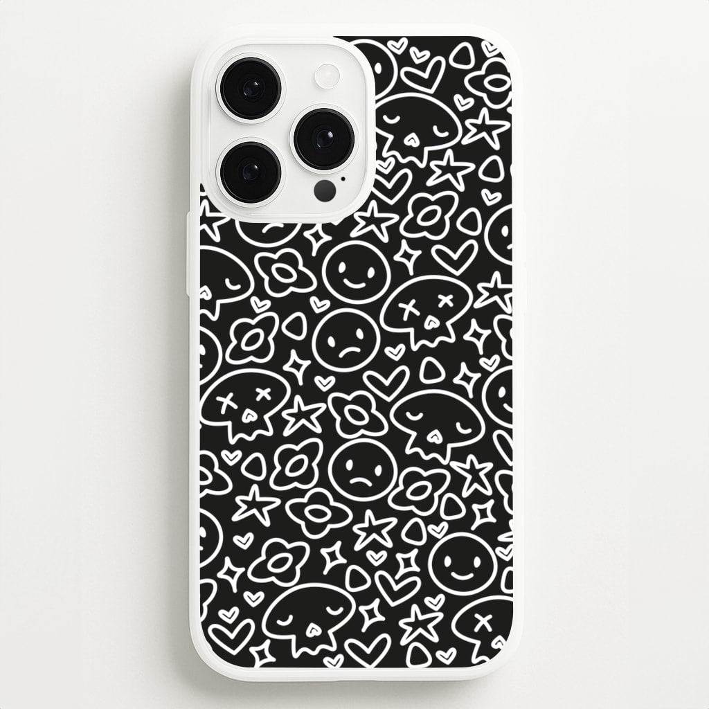 Black Skulls - Skate Aesthetic - Skate Aesthetic Phone Case for iPhone 13 Pro Max