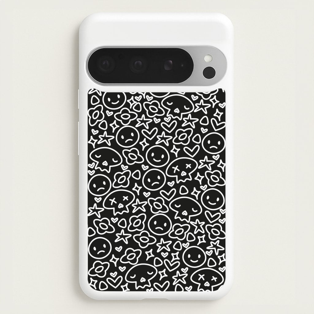 Black Skulls - Skate Aesthetic - Skate Aesthetic Phone Case for Google Pixel 9 Pro XL