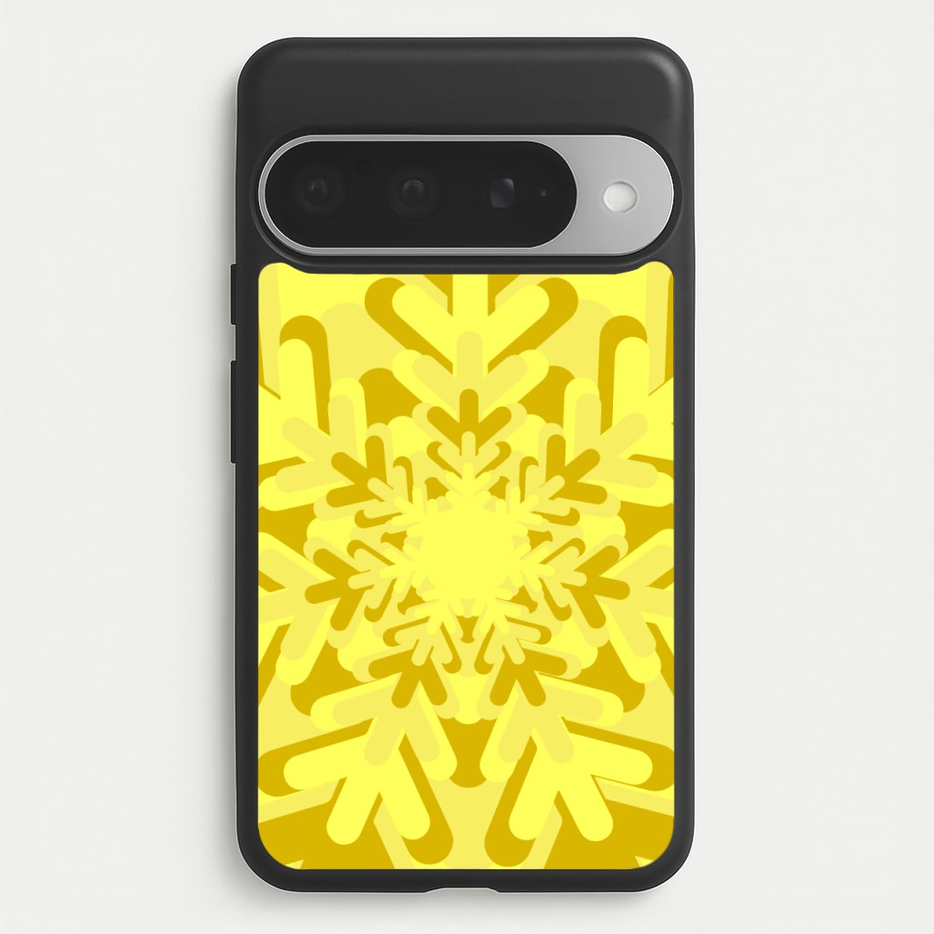 Yellow - Colourful Snowflakes Phone Case for Google Pixel 10 Pro XL