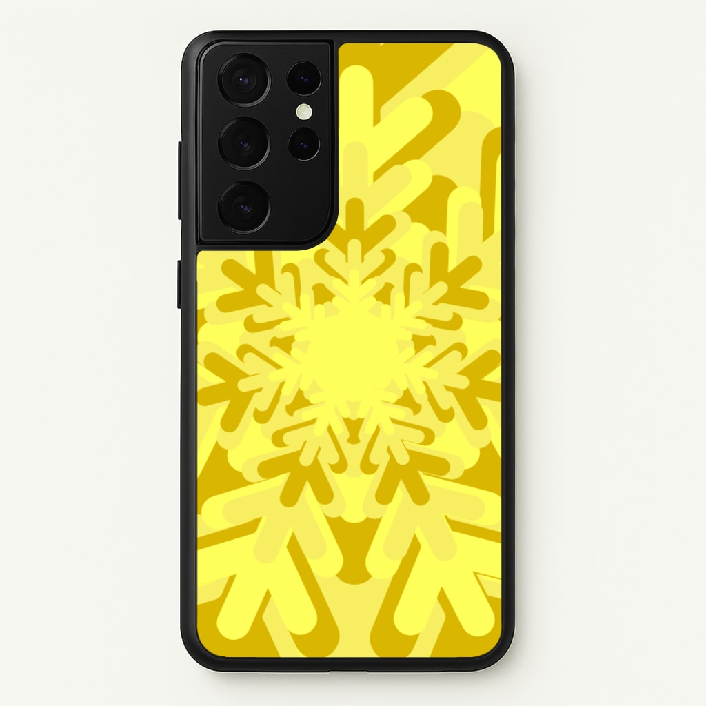 Yellow - Colourful Snowflakes - Colourful Snowflakes Phone Case for Galaxy S21 Ultra