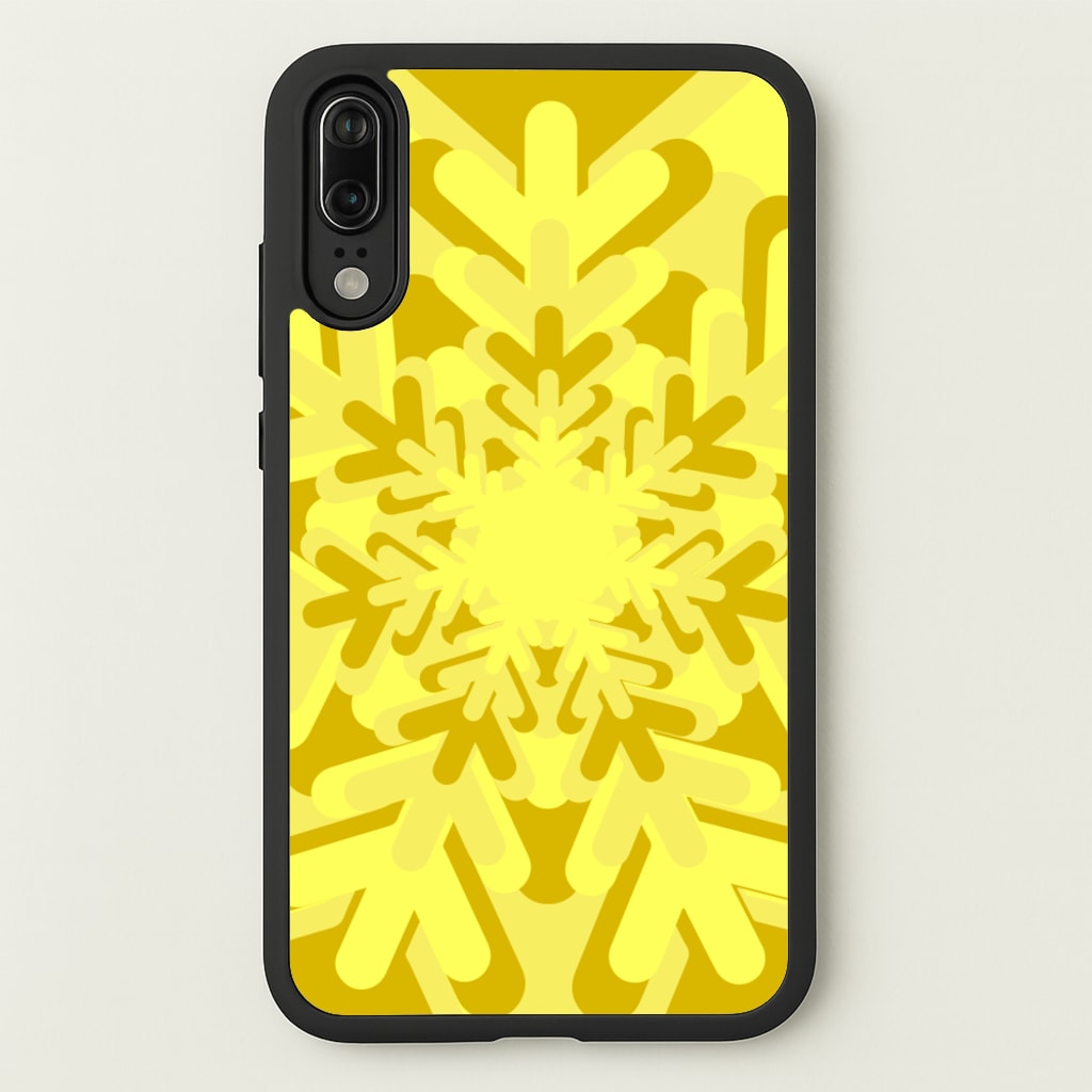 Yellow - Colourful Snowflakes - Colourful Snowflakes Phone Case for Huawei P20