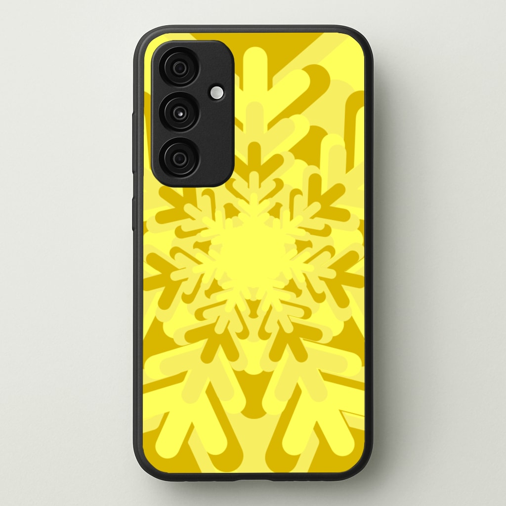 Yellow - Colourful Snowflakes - Colourful Snowflakes Phone Case for Galaxy A55