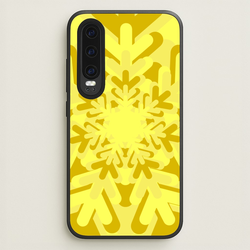 Yellow - Colourful Snowflakes - Colourful Snowflakes Phone Case for Huawei P30