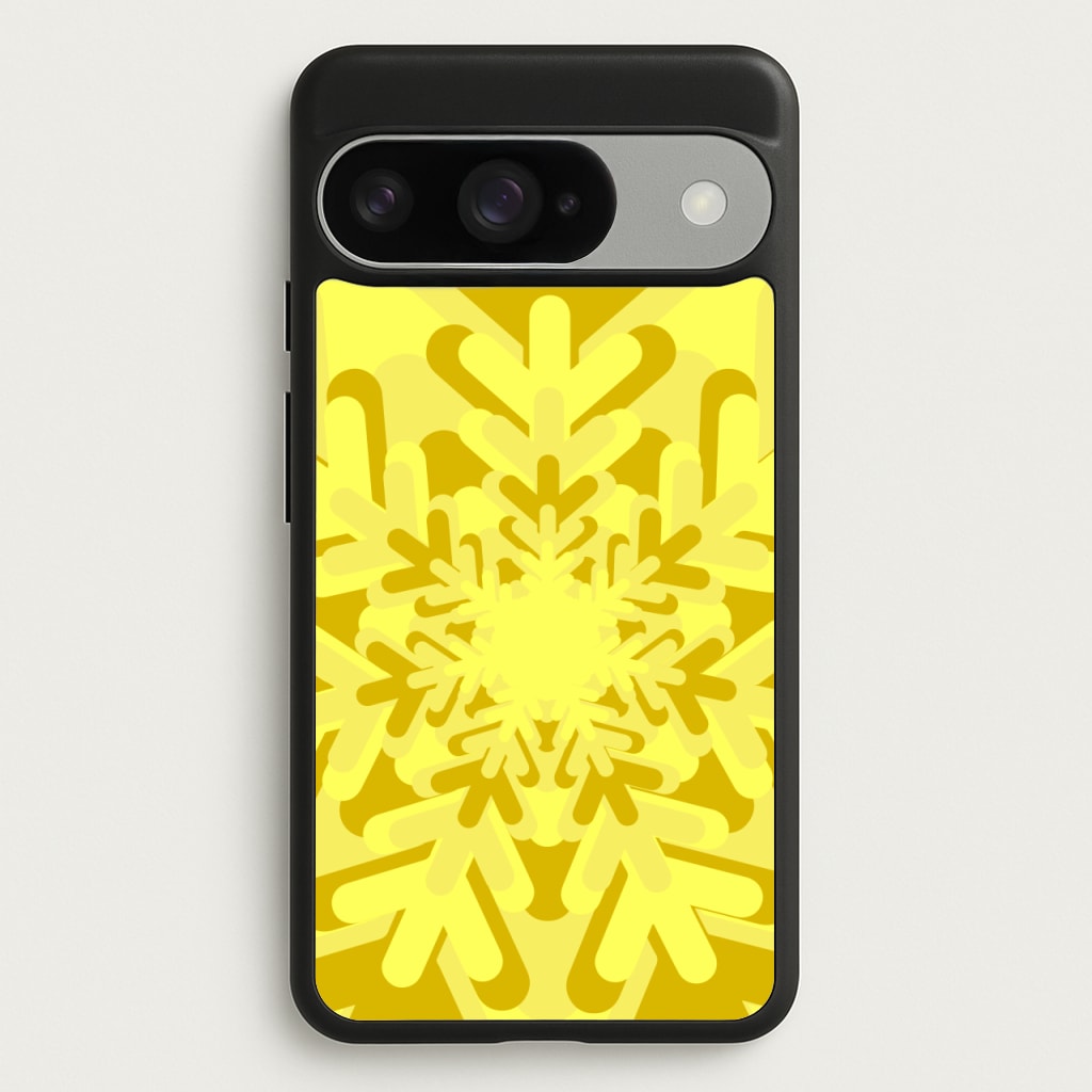 Yellow - Colourful Snowflakes Phone Case for Google Pixel 10 / 10 Pro