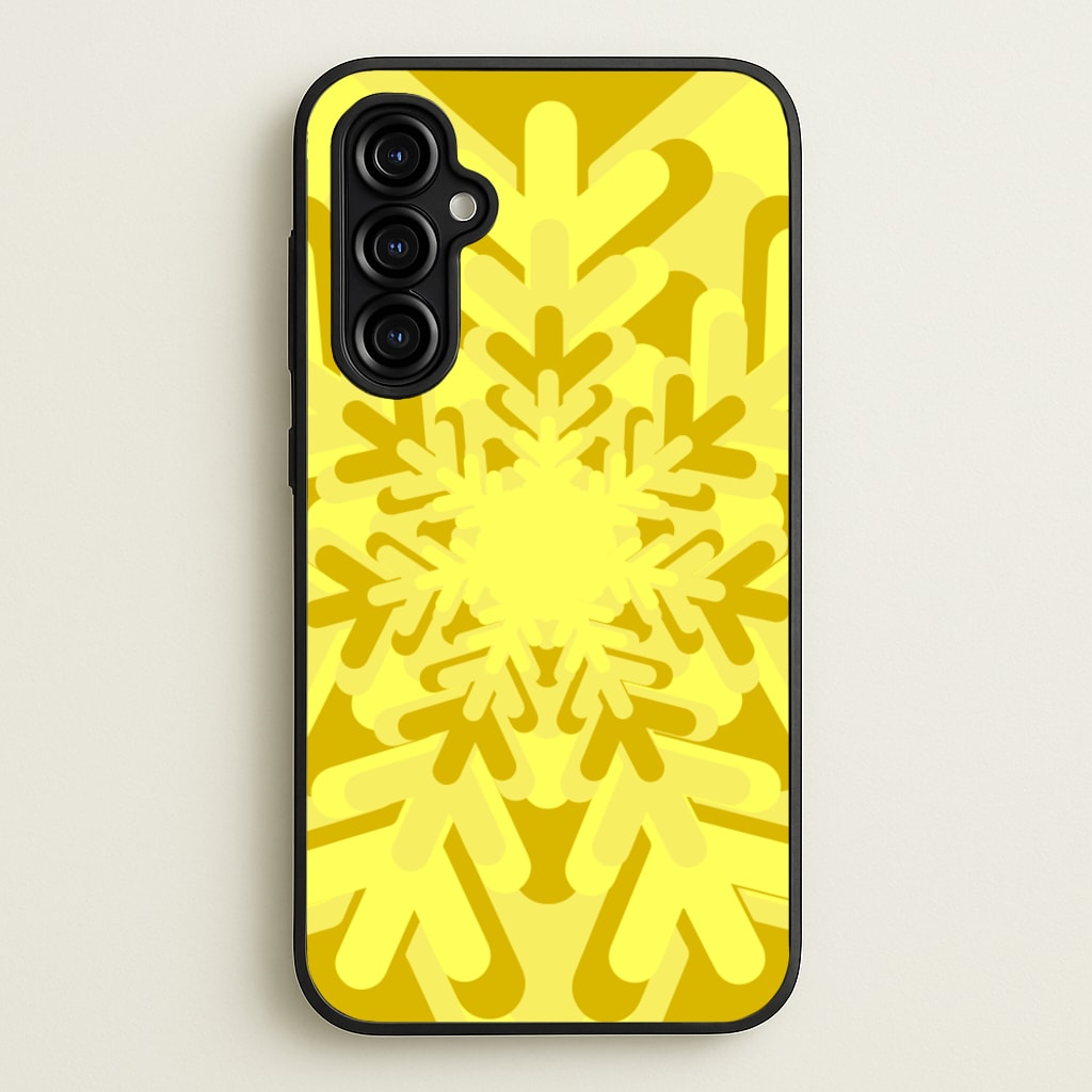 Yellow - Colourful Snowflakes - Colourful Snowflakes Phone Case for Galaxy A54