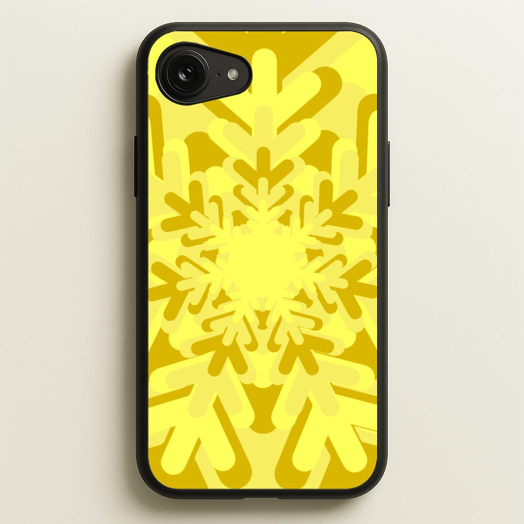 Yellow - Colourful Snowflakes - Colourful Snowflakes Phone Case for iPhone 16e