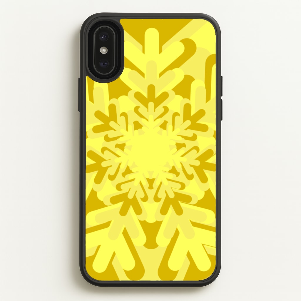Yellow - Colourful Snowflakes - Colourful Snowflakes Phone Case for iPhone XS Max