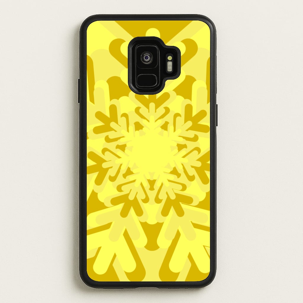Yellow - Colourful Snowflakes - Colourful Snowflakes Phone Case for Galaxy S9