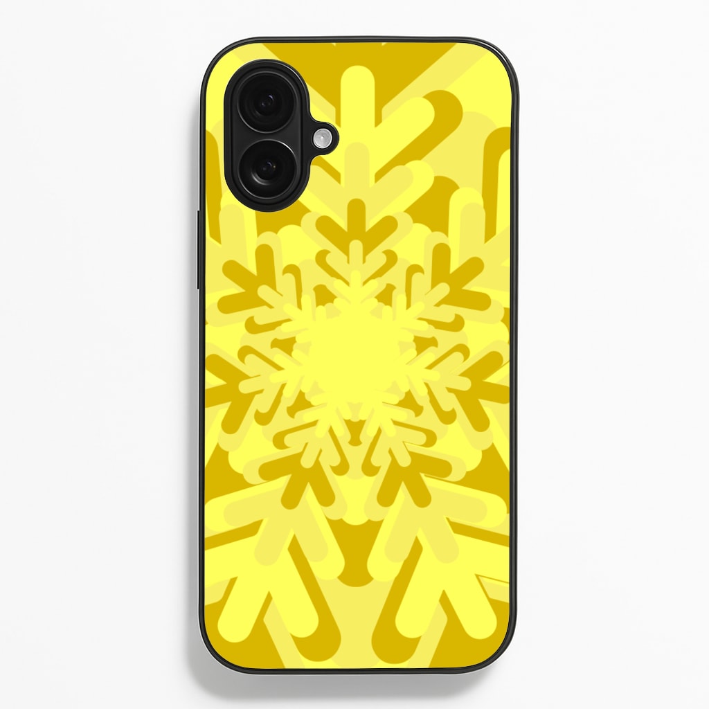 Yellow - Colourful Snowflakes Phone Case